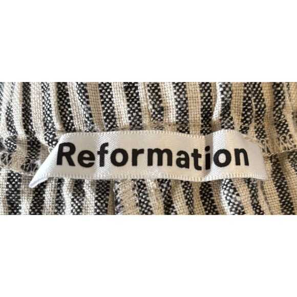 Reformation Black and White Striped Women Shorts - Picture 6 of 9